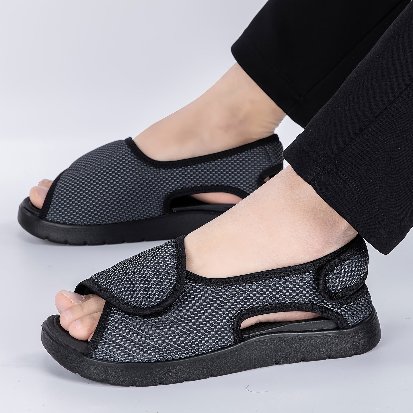 WIDENOX – Zapatos cómodos transpirables de ancho extra para pies hinchados