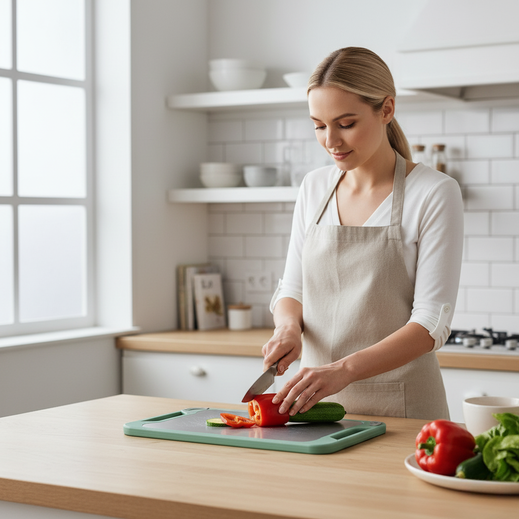 LATTEA PRO – Durable stainless steel cutting board, usable on both sides & non-stick