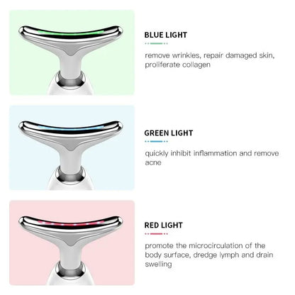 Serenetouch – 3-in-1 gezichtsmasageapparaat met lichttherapie, vibratie en warmtefunctie