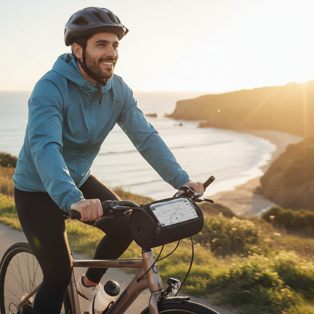 RIDEBAG – Waterproof Bicycle Handlebar Bag with Touchscreen Access