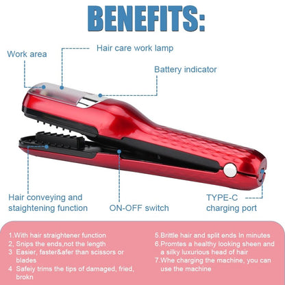 TrimPro Precision – Cortapelos para puntas de cabello saludables y sin puntas abiertas