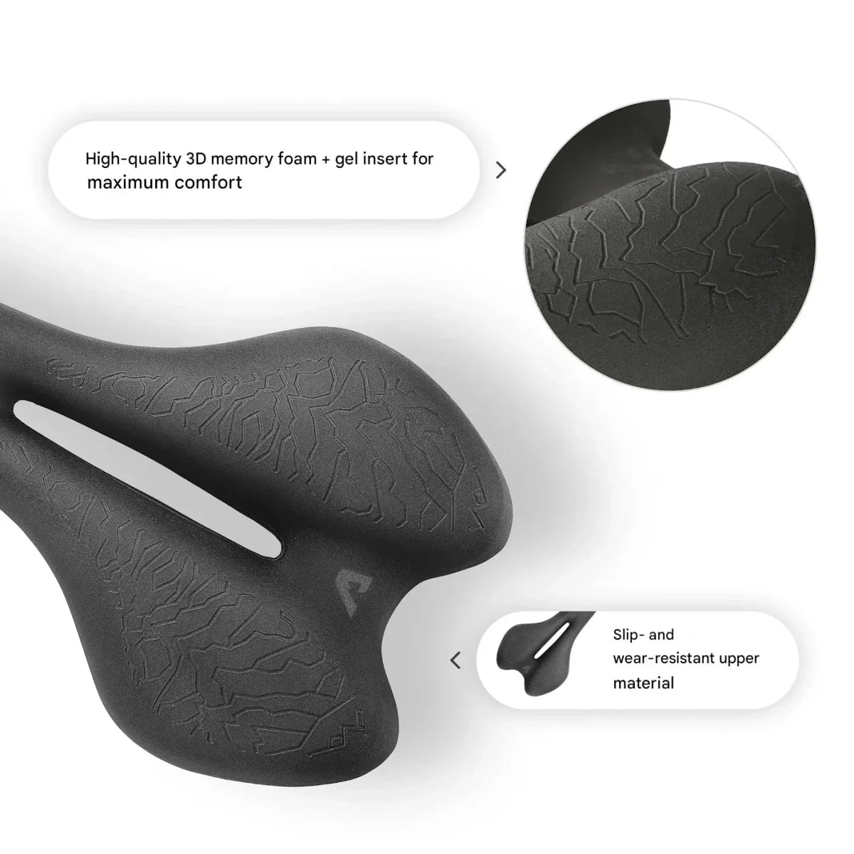 VELOMEMO – Ergonomisch fietszadel met traagschuim