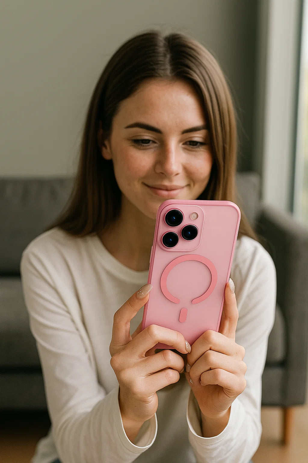 LuzidLink – Ultradünne, matte, klare MagSafe-Hülle für iPhone
