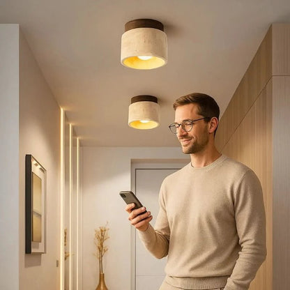 HUSHLAMP – Lampada LED minimalista in legno per un'atmosfera tranquilla