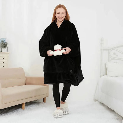 FLEECEFUSE – USB-beheizter Decken-Hoodie mit verschmolzener Wärme