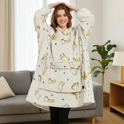 FLEECEFUSE – USB-beheizter Decken-Hoodie mit verschmolzener Wärme