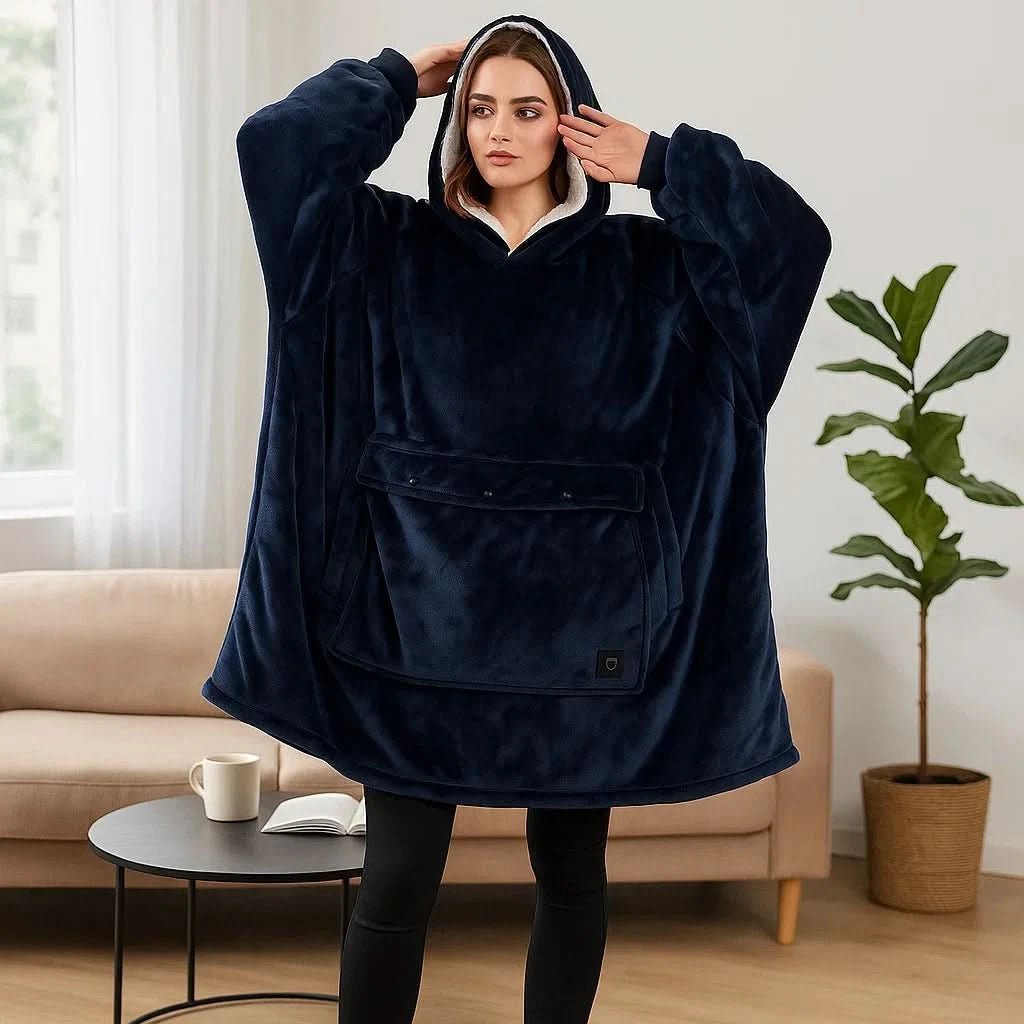 FLEECEFUSE – USB-beheizter Decken-Hoodie mit verschmolzener Wärme