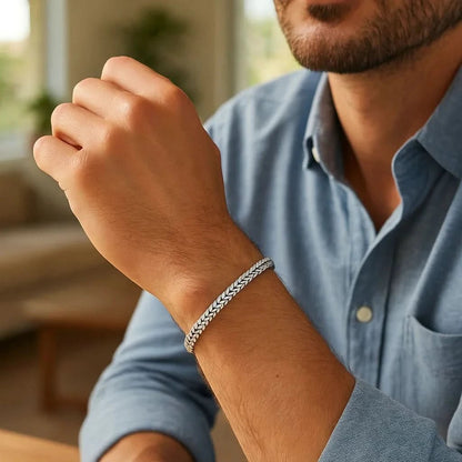 NEXUSBAND – Pulsera trenzada de acero inoxidable para estilo moderno