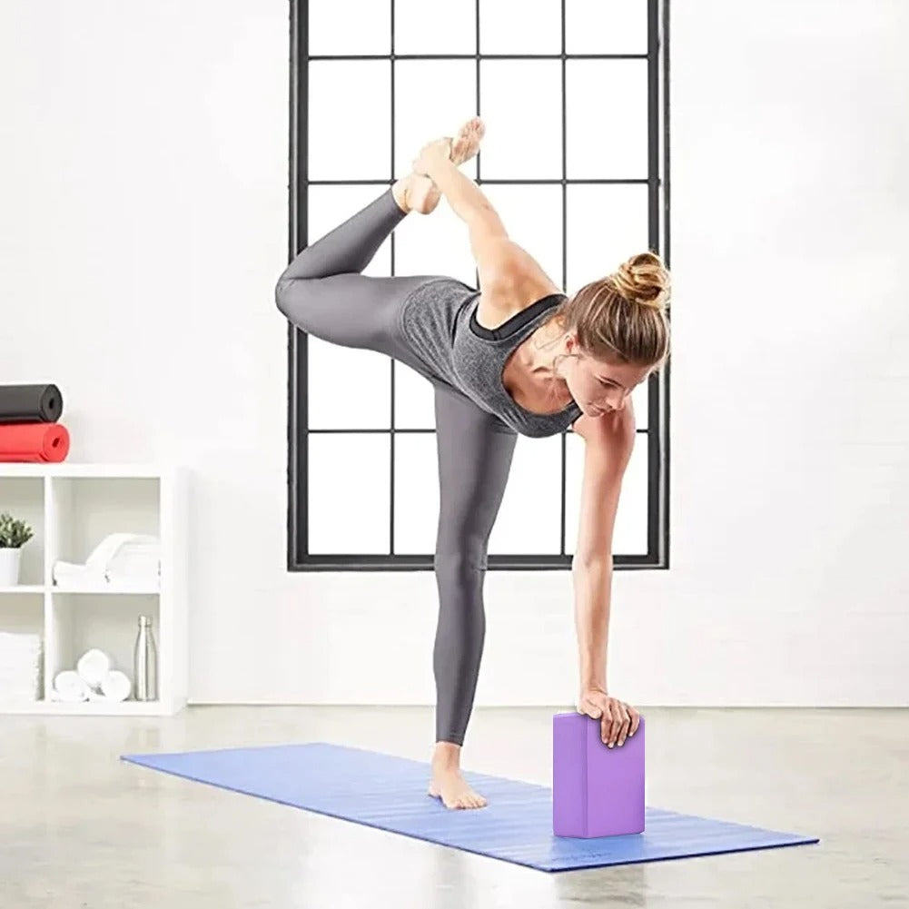 SupportFlex Bloque de Yoga – Bloque de espuma estable para equilibrio y comodidad