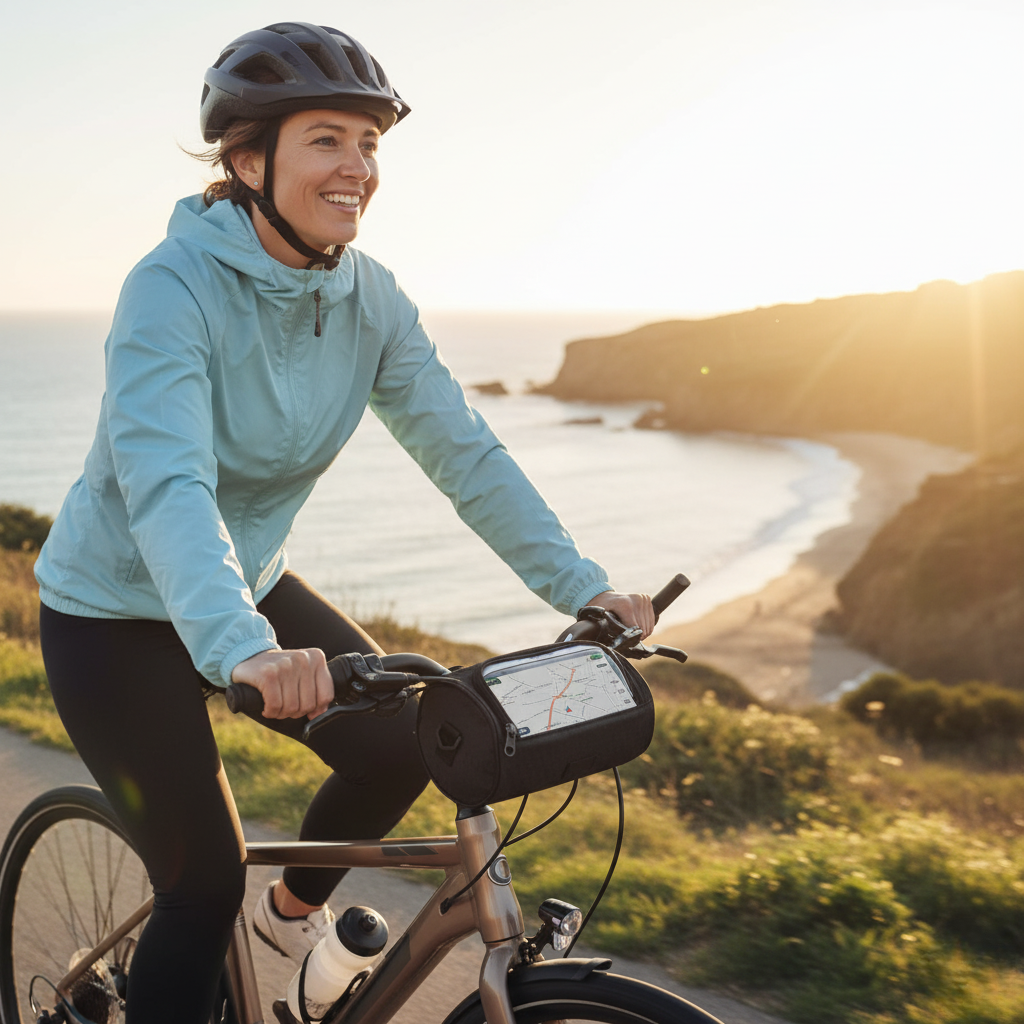 RIDEBAG – Waterproof Bicycle Handlebar Bag with Touchscreen Access