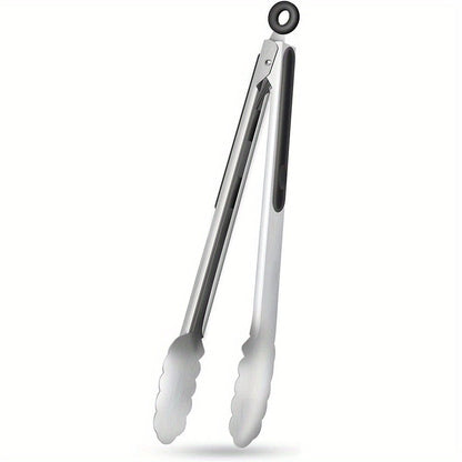 HAUSGOLD - Hoogwaardige grill- en keukentang van roestvrij staal met siliconen handgreep 22,86 cm & 30,48 cm