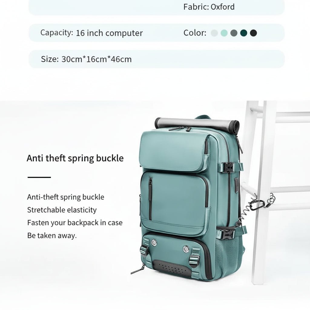 TRAVELMAX Pack – Grote waterdichte reistas met USB-aansluiting