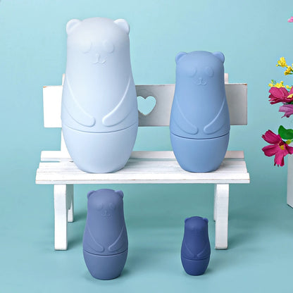 SiliconeNest - Stackable silicone nesting dolls to promote fine motor skills