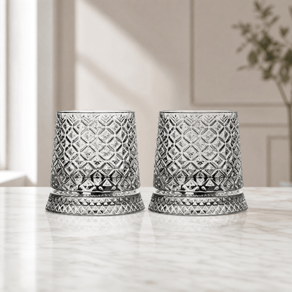 VETRANO – Verres à whisky avec base rotative à 360°