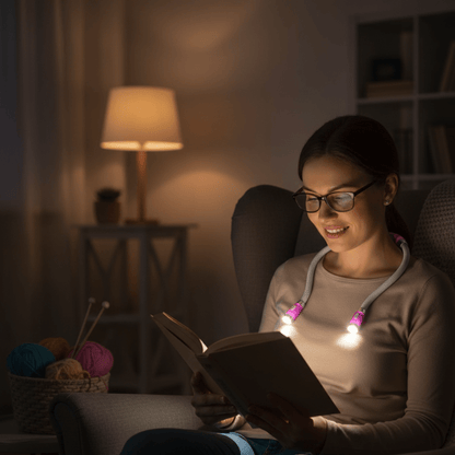 FlexiGlow – LED Neck Lamp for Knitting & Crocheting