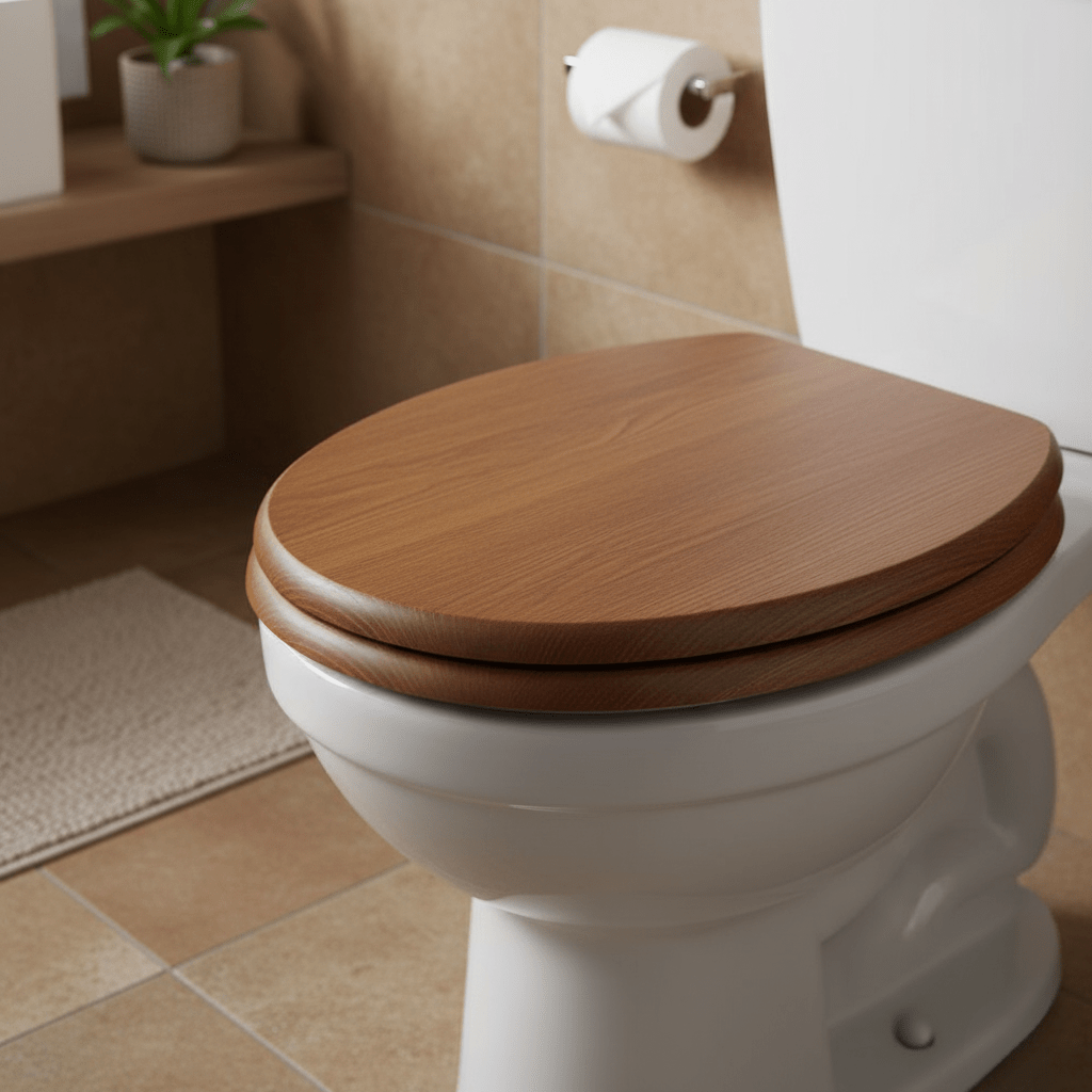 PLYREST – Elegante toiletbril van multiplex met soft-close functie