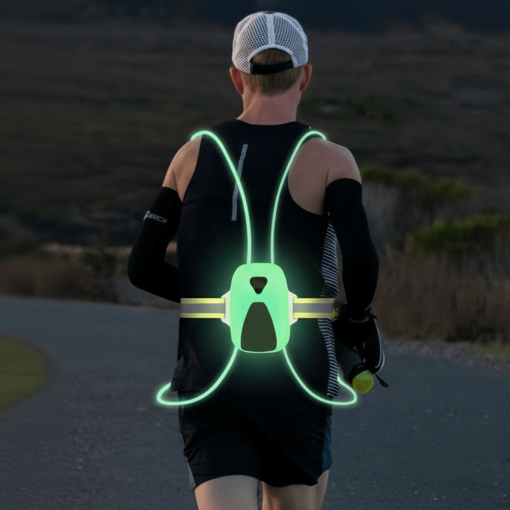 ReflectGlow LED Veiligheidsvest – Verstelbaar Verlicht Vest voor Joggen & Buitenactiviteiten