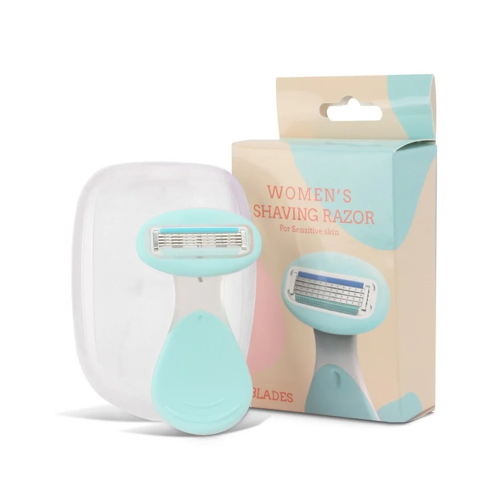 Sharpge - 4-blade compact razor with storage box | Smooth skin on the go & at home