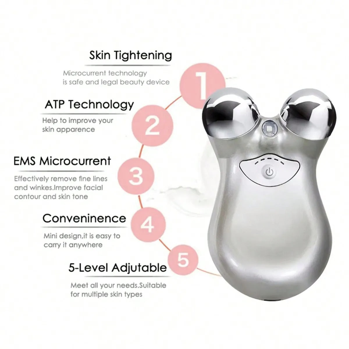 Firmglow – Dispositivo profesional de masaje facial con microcorriente para una piel más firme y suave
