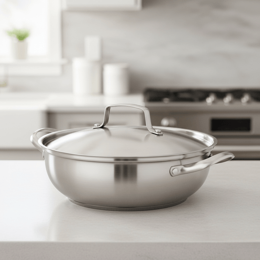 SmartBoil – Casserole universelle en acier inoxydable avec couvercle pour tous types de cuisinières
