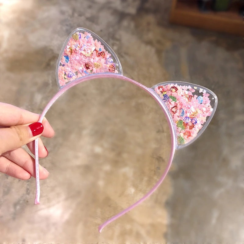 Glitter-Haarband Damen mit Katzenohren – Elegantes Accessoire für Frauen, Ideal für Partys und besondere Anlässe-2