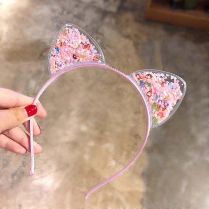 Glitter-Haarband Damen mit Katzenohren – Elegantes Accessoire für Frauen, Ideal für Partys und besondere Anlässe-2