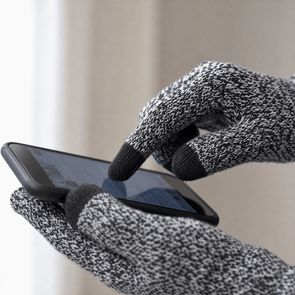 TOUCHWARM – Gants en maille pour homme avec fonction écran tactile