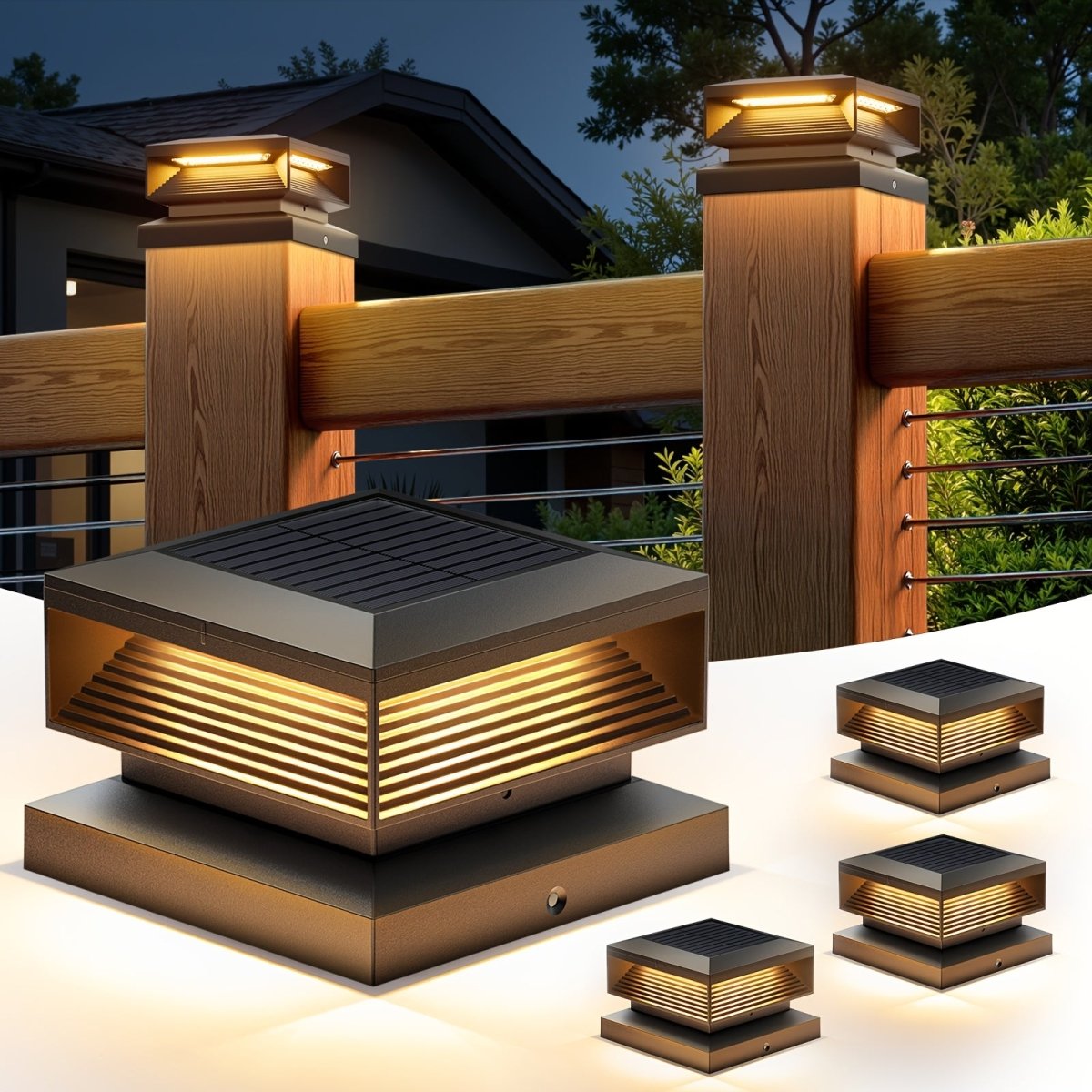 SHINEFLOW – Dekorative Solar Pfostenbeleuchtung für Terrasse & Deck