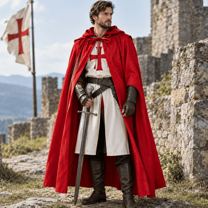 TEMPLARIA – Medieval Knights Templar costume with classic cape