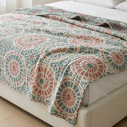 ARTELLA – Couette décorative matelassée à motif inspiré de la mosaïque