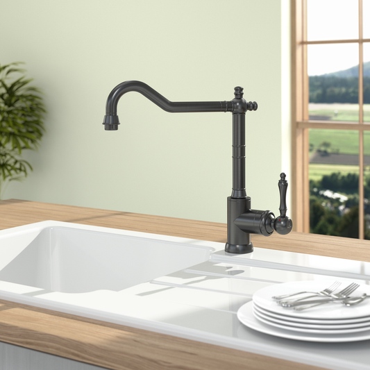 Avia 2.0 nostalgic kitchen mixer tap - Anthracite & stylish for every kitchen