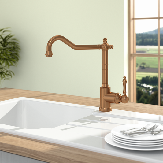 Grifo de cocina Avia 2.0 Bronze – Nostálgico y elegante para cada cocina