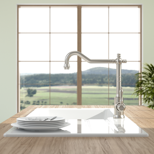 Avia 2.0 nostalgic stainless steel kitchen mixer tap - classic & modern for every kitchen