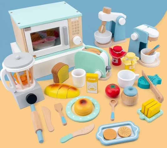MiniChef Juego de cocina de madera realista para pequeños chefs