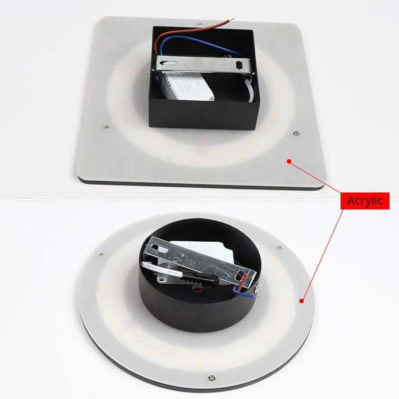 Orr Outdoor Wall Lamp - Minimalist LED wall light in round or square, IP65