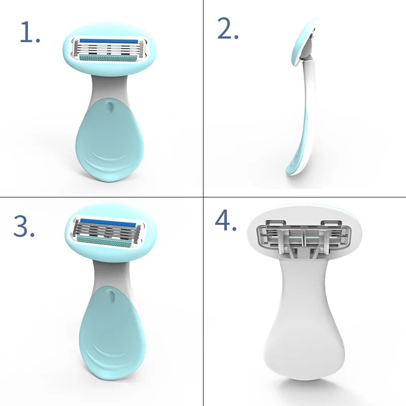 Sharpge - 4-blade compact razor with storage box | Smooth skin on the go & at home