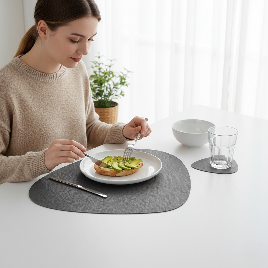 CLARO SET – Elegantes Tischset und Untersetzer-Set, hitzebeständig und pflegeleicht