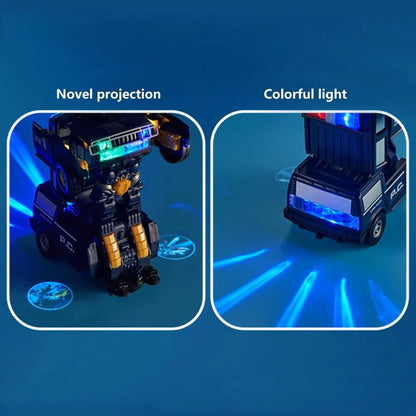 RoboCar – Coche de policía 2 en 1 y robot con luz y sonido