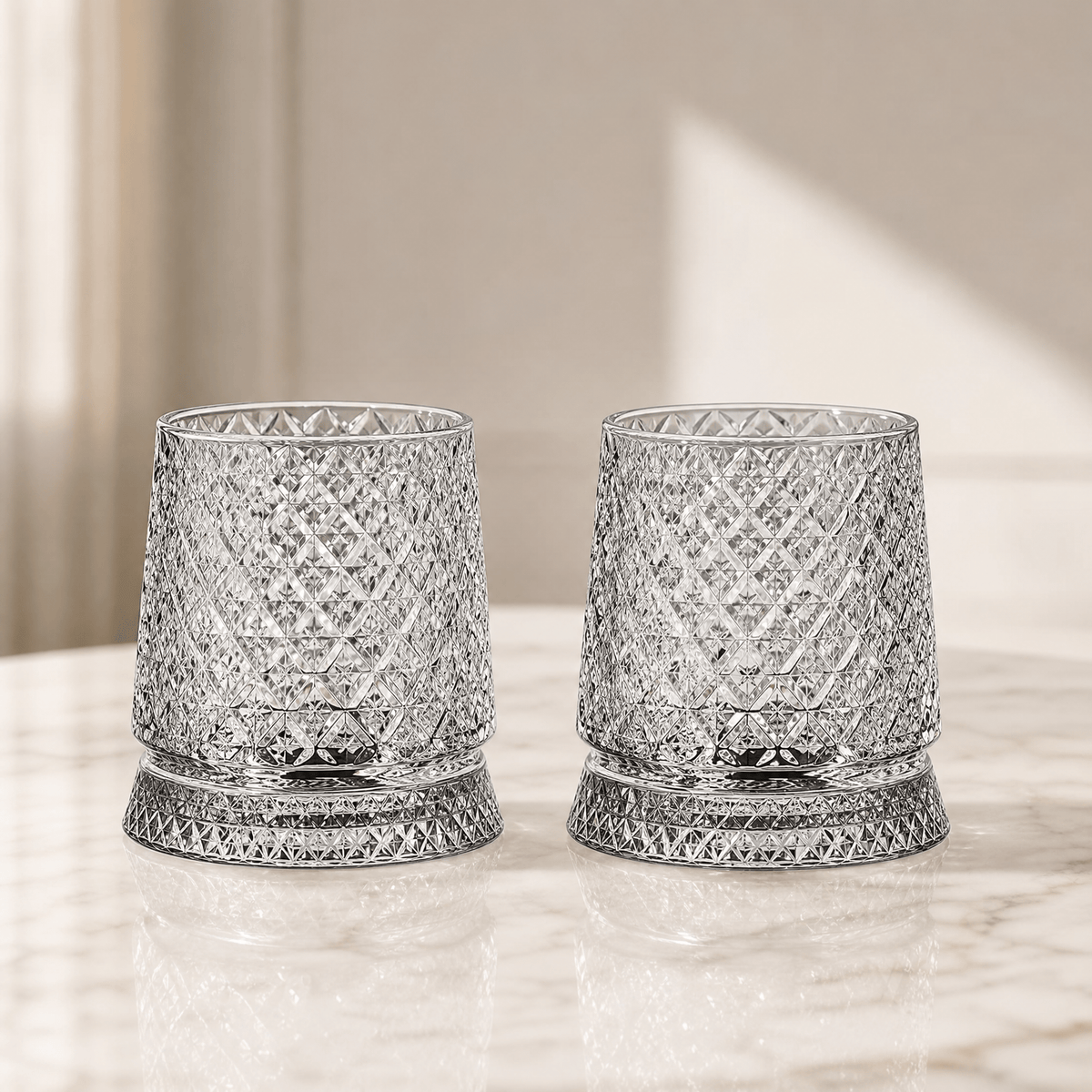 VETRANO – Verres à whisky avec base rotative à 360°