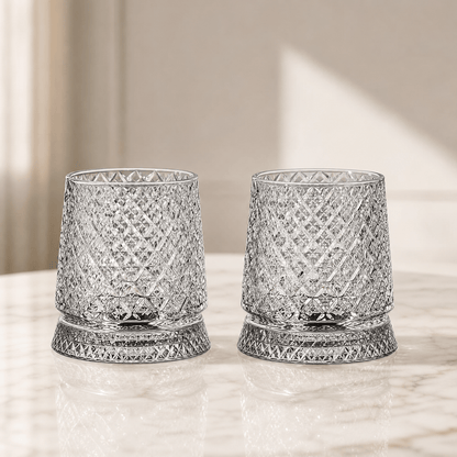 VETRANO – Verres à whisky avec base rotative à 360°