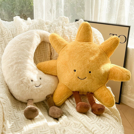ASTROLUX – Cojín decorativo con motivo cósmico de sol y luna