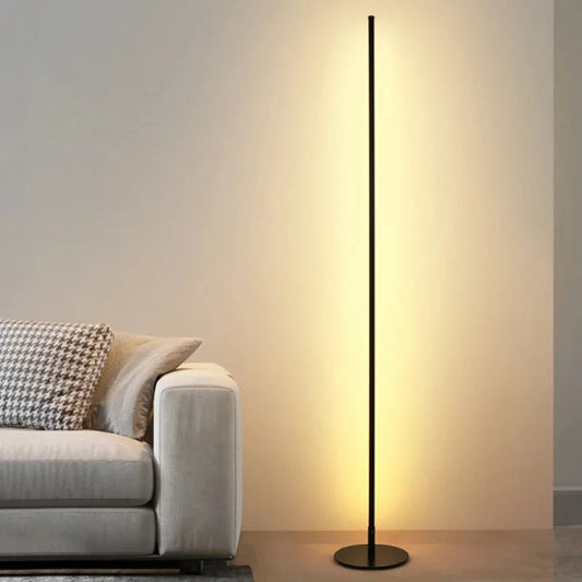 Stehlampe Schwarz 140 cm Led Metall Glas Warmweiß 20W für Wohnzimmer-1