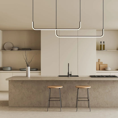 LOOPORA – Moderne lineare Hängeleuchte mit skandinavischem U-Design
