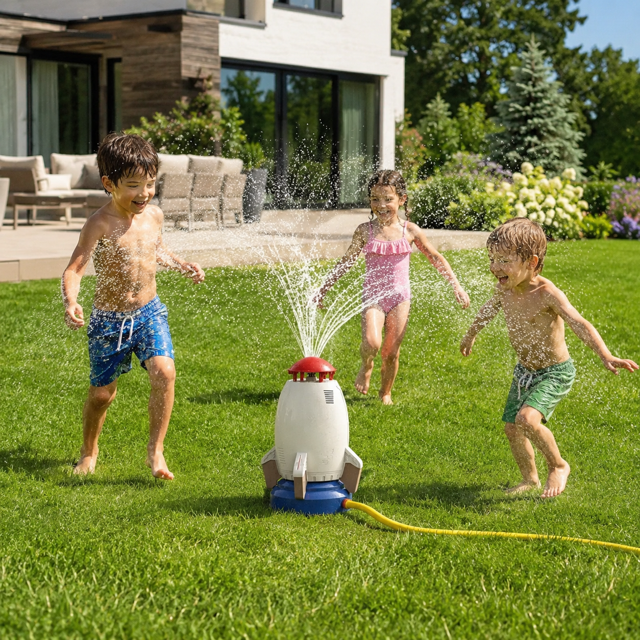 Plaisir de jets d'eau pour enfants – amusement aquatique rotatif à 360° pour les enfants en été