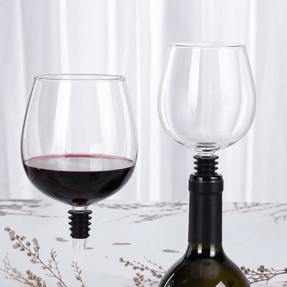 VINOBEL – Verre à vin sans pied avec bouchon de bouteille