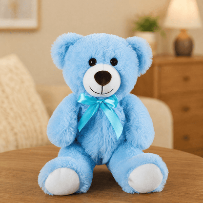 AMORETTA – Stuffed teddy bear or puppy with satin bow