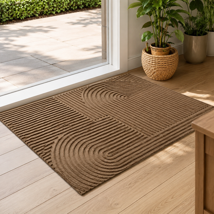 AQUARAY – Absorbent, washable mat with flowing line pattern
