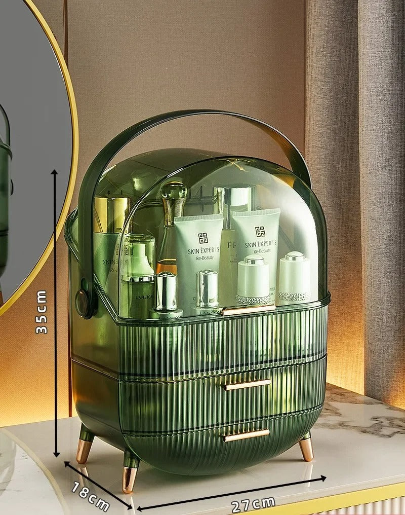 BeautySence make-up organiser - Dustproof & waterproof cosmetics box with elegant design
