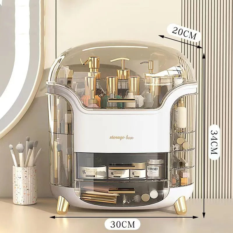 BeautySence make-up organiser - Dustproof & waterproof cosmetics box with elegant design