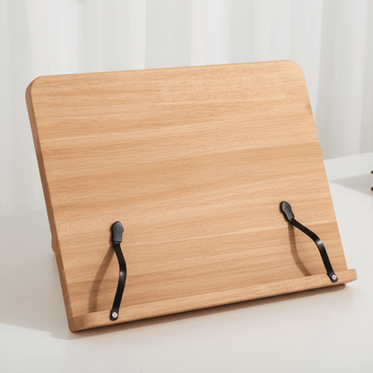 READSTYLE – Adjustable Wooden Book Stand, Foldable and Space-Saving